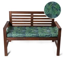 Water Resistant Garden Outdoor Bench Seat Pad - Ferns (Available in 2-Seater or 3-Seater Size)