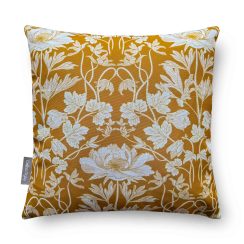 Water Resistant Garden Outdoor Cushion - Summer Mustard Floral Design