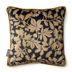 Luxury Super Soft Heavyweight Velvet Cushion - Four Seasons Autumn Graphite & Gold