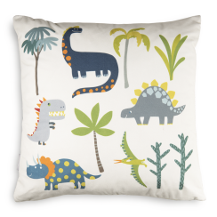 Children's Dinosaur Cushion - Dino Days Cream
