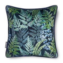 Luxury Super Soft Heavyweight Velvet Cushion - Ferns Floral - Available in 3 Sizes, Square and Rectangular