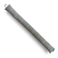 Custom Length Window and Door Draught Excluder, Filled with Buckwheat Hulls, Wool Effect Grey Check up to 250cm Length