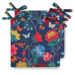 Set of 2 Water Resistant Garden Seat Pads - Midsummer Night (Available in 3 Sizes)