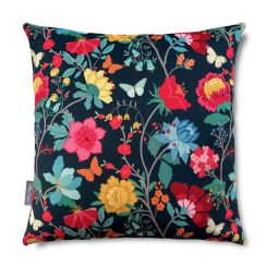 Luxury Super Soft Velvet Cushion - Midsummer Night Floral - Available in 3 Sizes, Square and Rectangular