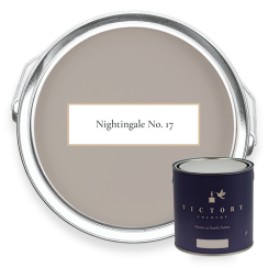 Eco-Friendly Matt Emulsion Paint - Nightingale No.17 - Exclusive Shade to Compliment Peacock Grey Wallpaper