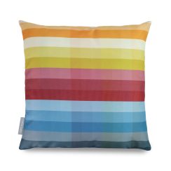Water Resistant Garden Cushion - Pixel Stripes