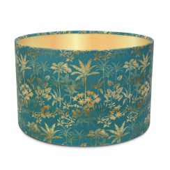 Luxury Soft-Touch Velvet Lampshade - Available for Ceiling Light, Standard Lamp or Table Lamp -  Rainforest Teal
