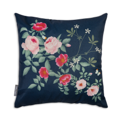 Water Resistant Garden Cushion - Rose Garden Navy