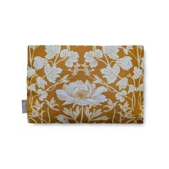 Outdoor Garden Water Resistant Tablecloth AVAILABLE IN 7 SIZES - Optional Centre Hole for Parasol - Summer Mustard, Floral Design