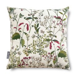 Luxury Super Soft  Velvet Cushion - Welsh Meadow Cream Floral, Available in 3 Sizes, Square and Rectangular
