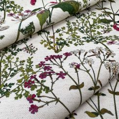 Luxury Linen Feel Fabric by the Metre - Welsh Meadow Floral