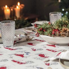 Christmas Water & Stain Resistant Indoor & Outdoor Tablecloth - Winter Village