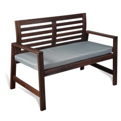 Water Resistant Seat Pad for Garden Outdoor Bench - Double-Sided Plain Grey (Available in 2-Seater or 3-Seater Size) BENCH NOT INCLUDED